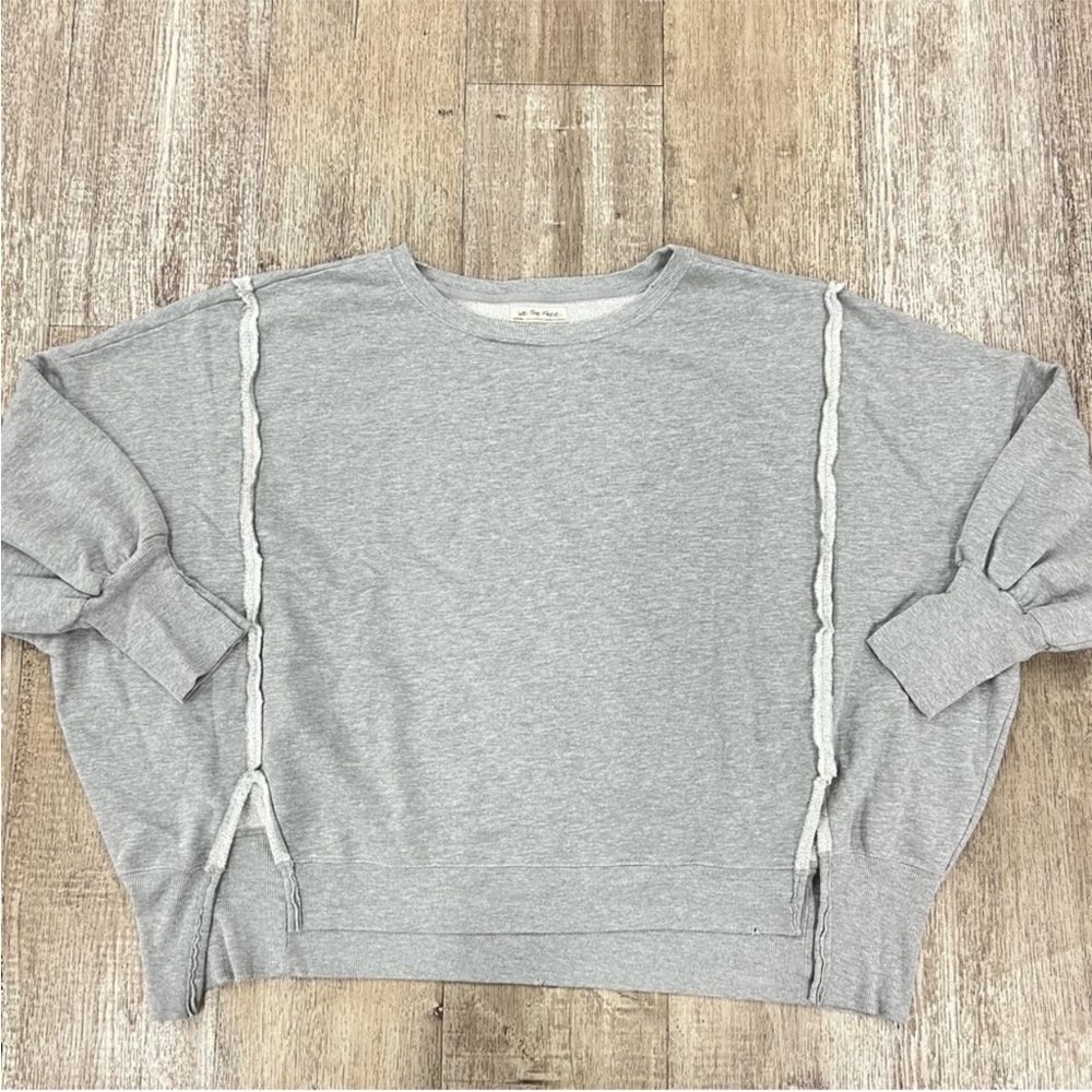 FP Camden Oversized Sweatshirt in Sand Heather Gray - Picture 2 of 14